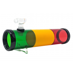 8.5" Acrylic Rasta Color Steam Roller - [AJM01]